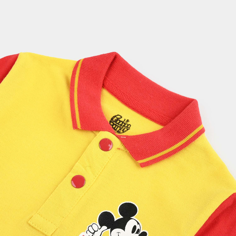 Infant Boys Jumbo Pique Polo-B.Yellow