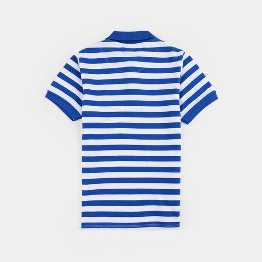Boys Jumbo Pique Polo Skate Racer-Striper
