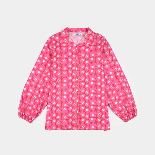 Teen Girls Cotton Co-Set-Pink