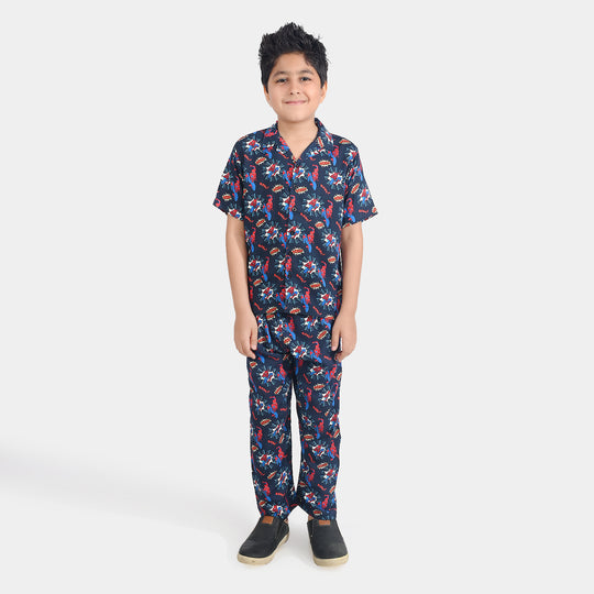 Boys Viscose Nightwear-Multi
