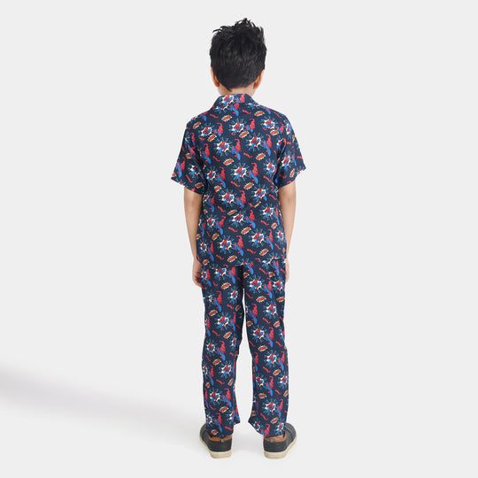 Boys Viscose Nightwear-Multi