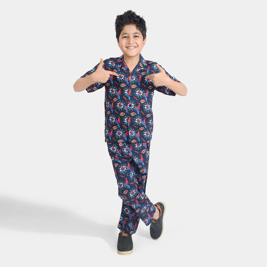 Boys Viscose Nightwear-Multi