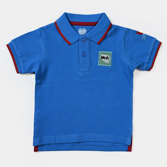 Infant Boys Cotton PK Polo Roar-B.Blue