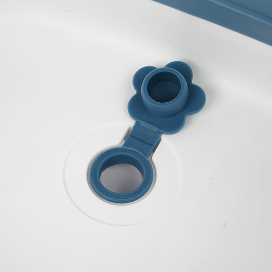 Foldable Baby Bath Tub with Thermometer | 8180-Blue