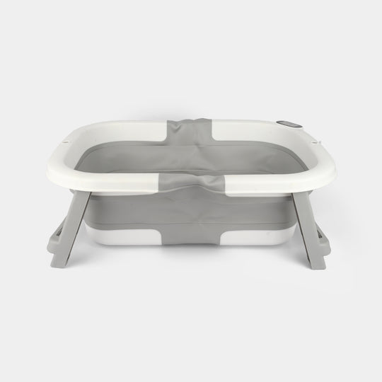 Foldable Baby Bath Tub with Thermometer | 8180-Grey