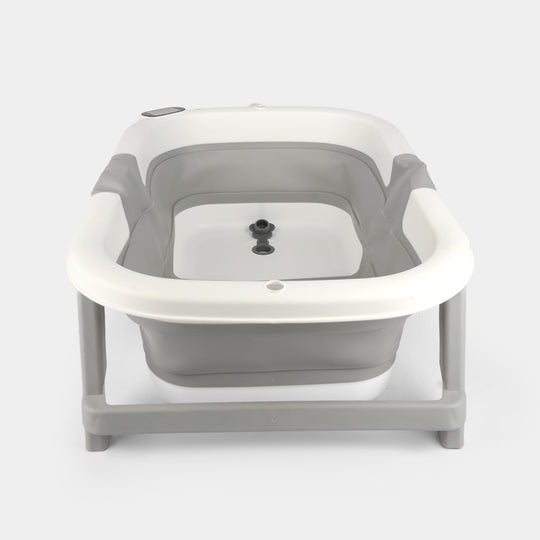 Foldable Baby Bath Tub with Thermometer | 8180-Grey