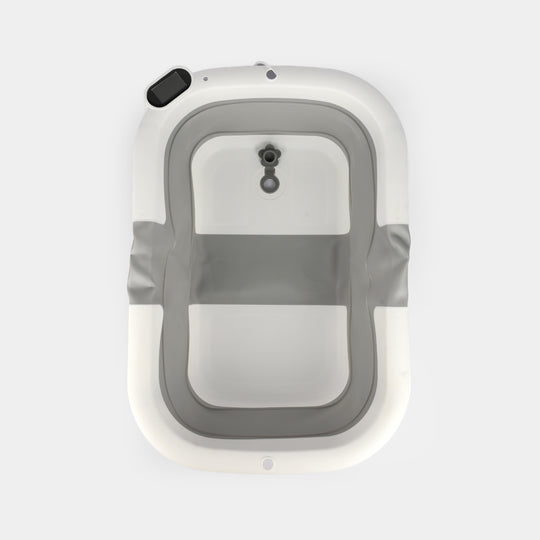 Foldable Baby Bath Tub with Thermometer | 8180-Grey