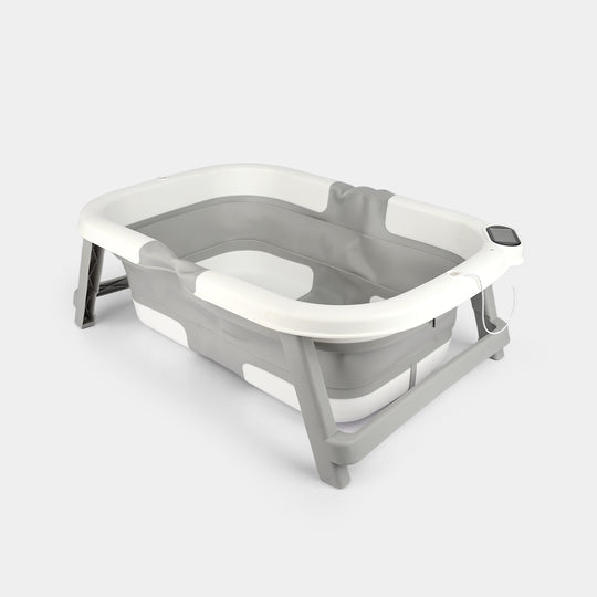 Foldable Baby Bath Tub with Thermometer | 8180-Grey
