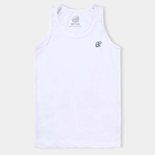 Pack OF 2 Boys Cotton Jersey Vest-White