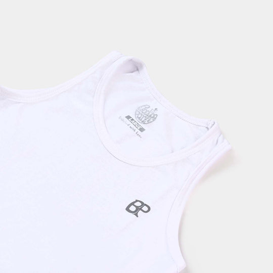 Pack OF 2 Boys Cotton Jersey Vest-White