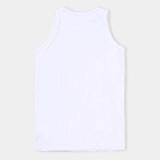 Pack OF 2 Boys Cotton Jersey Vest-White