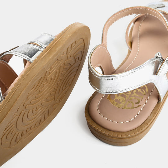 Girls Sandal 0499-1-SILVER