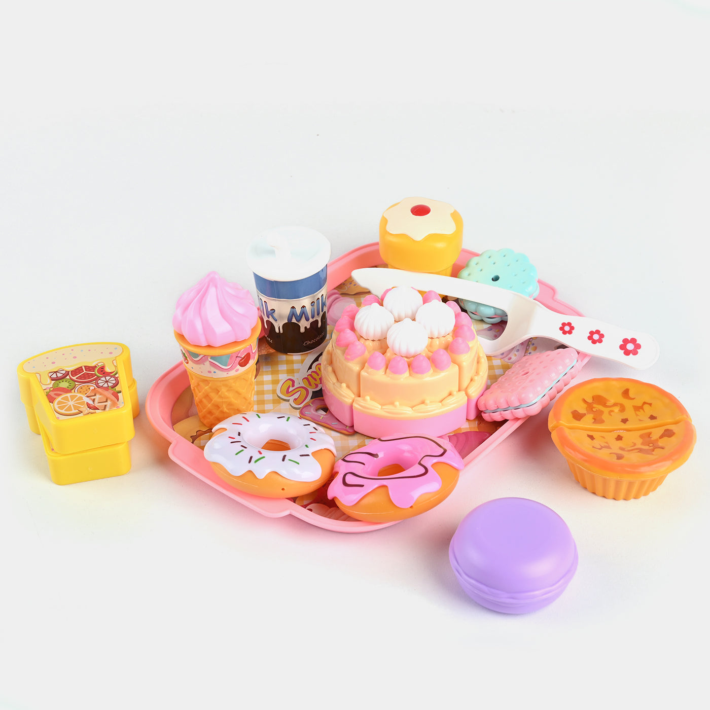 Kids Kitchen Toys Cutting Dessert Baking Goods Toy Set