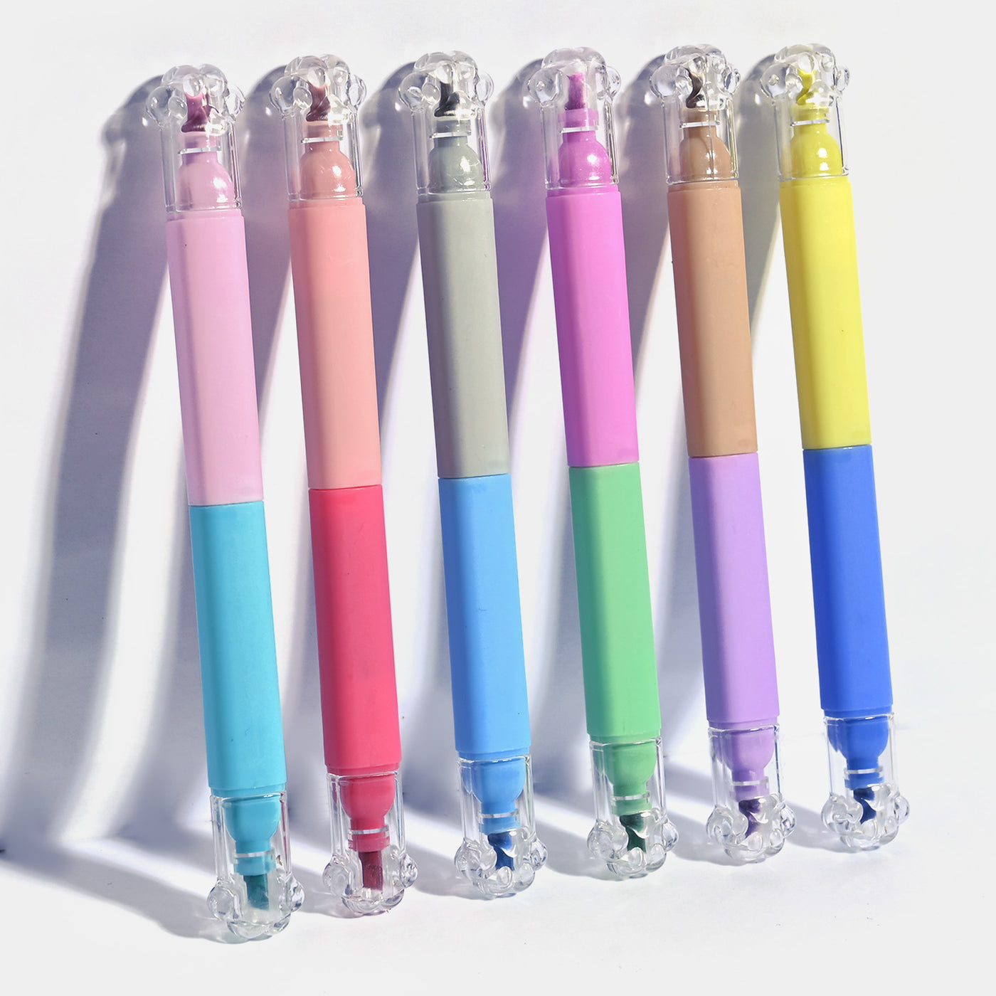 Double Sided Twin Color Highlighter 6Pcs Set