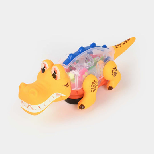 Transparent Gear Dino Park Crocodile Car Vehicle Toy for Kids