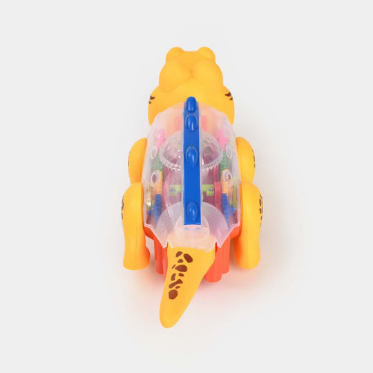 Transparent Gear Dino Park Crocodile Car Vehicle Toy for Kids