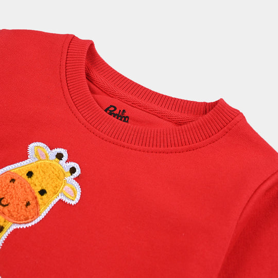 Infant Boys Cotton Terry Sweatshirt Never Stop Exploring-H.R.Red