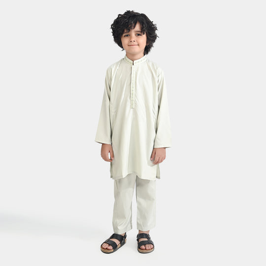 Boys Poly Viscose Kurta Pajama (Lurex Dots)-P.Green