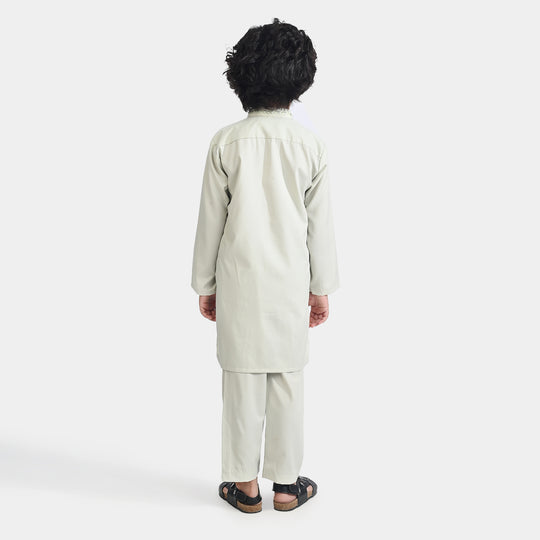 Boys Poly Viscose Kurta Pajama (Lurex Dots)-P.Green