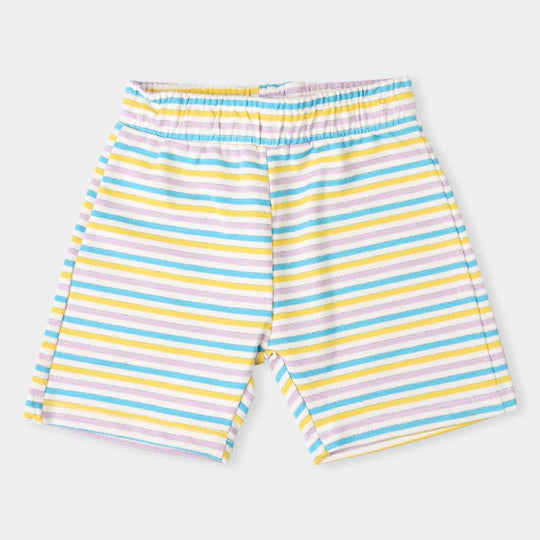 Infant Girls Cotton Jersey 2 Piece Set Ice Cream & Stripes-White