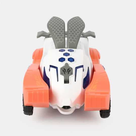 Transforming Rabbit Robot Car with Light & Sound Toy for Kids