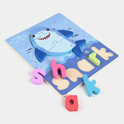 Wooden Puzzle Shark