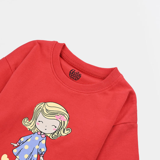 Infant Girls Cotton Jersey T-Shirt F/S Great-Chines.Red