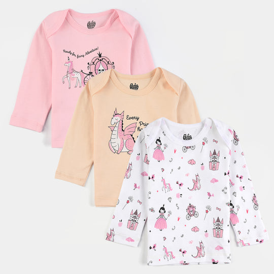 Infant Girls Cotton T-Shirt 3 Pcs Princess World