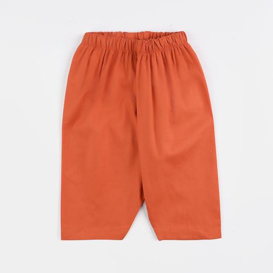 Infant Boys Cotton Poplin 2PC Suit-BROWN