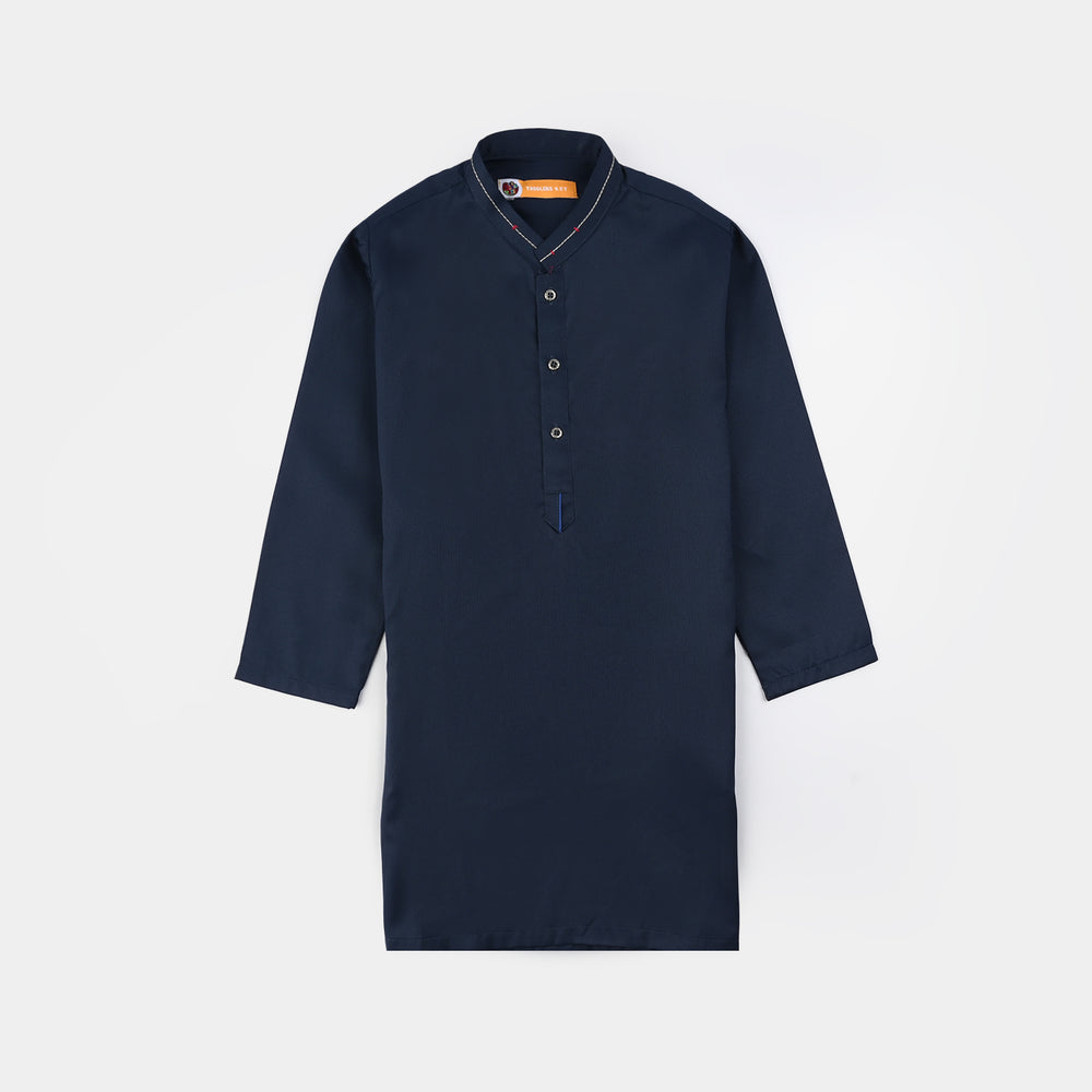 Boys Poly Viscose 2PC Suit (Cut N Sew)-NAVY