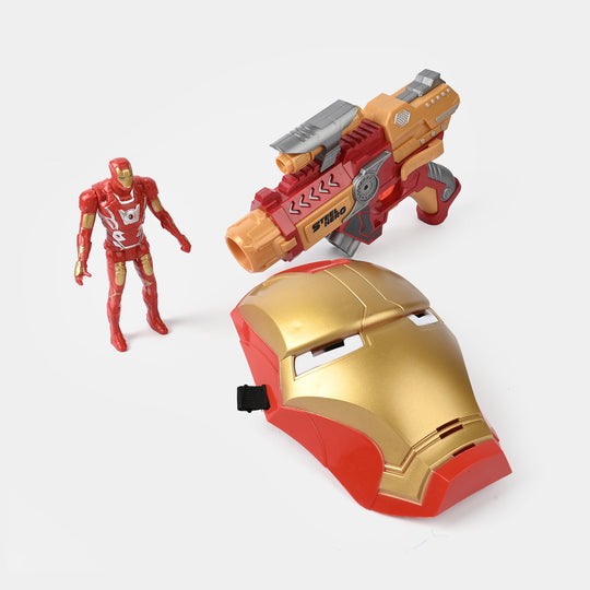 Blaster Target Toy with Hero Character & Mask