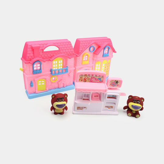 Lots Homes | Strawberry-Themed DIY Toy House Set