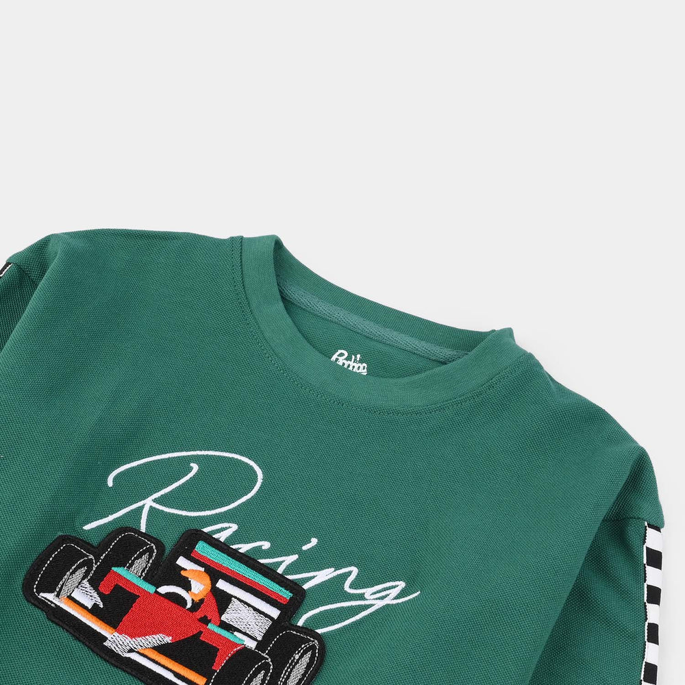 Boys Jumbo Pique T-Shirt F/S Racing-Green