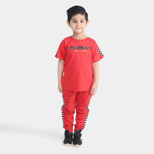 Boys Jersey/Terry 2 Piece Suit GO-H.Red