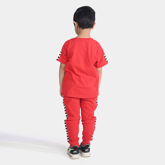 Boys Jersey/Terry 2 Piece Suit GO-H.Red