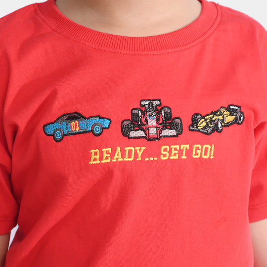 Boys Jersey/Terry 2 Piece Suit GO-H.Red