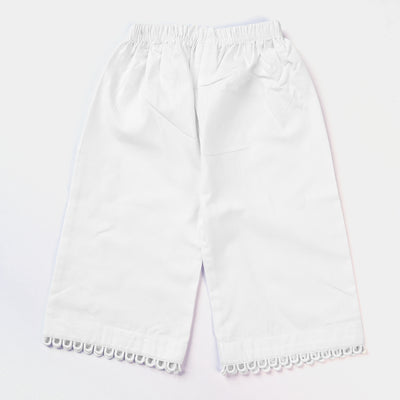 Infant Girls Cotton Eastern Trouser | White