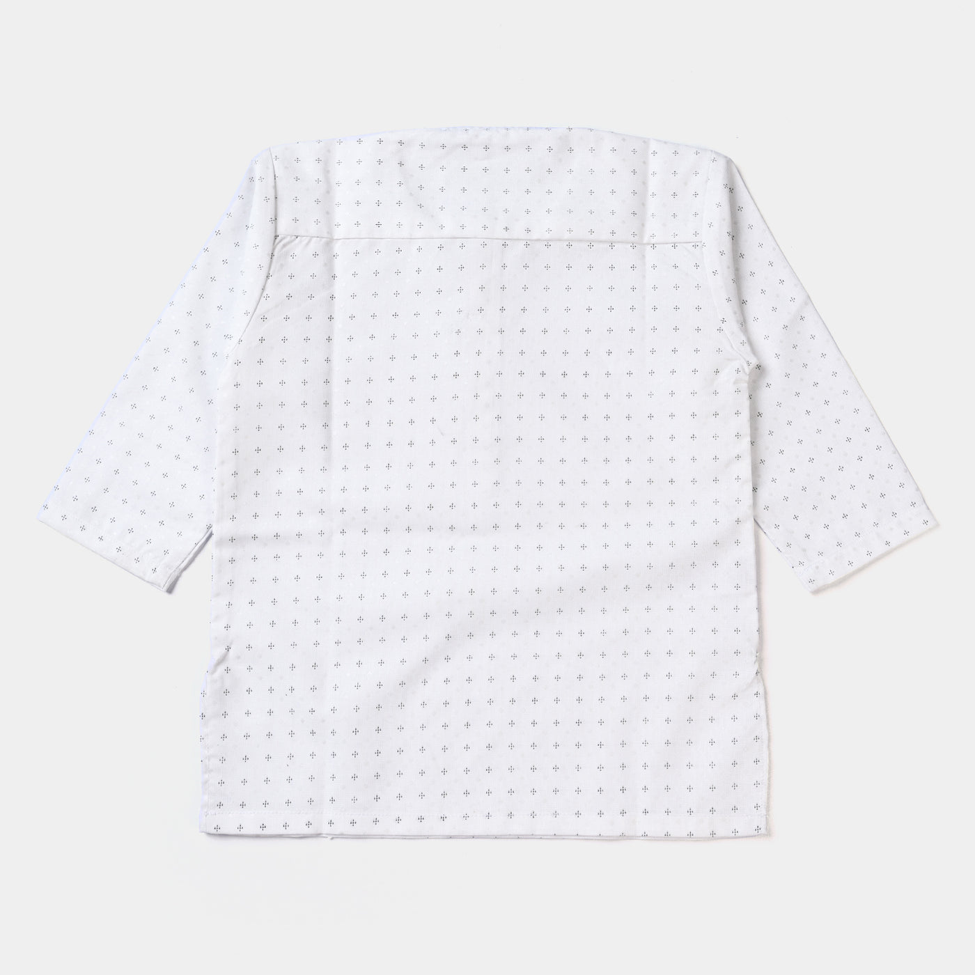 Infant Boys Poly Viscose Basic Suit (Dots) | White