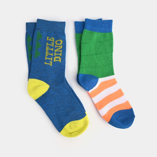 Infant Boys Polyster Pack Of 2 Socks Little Dino-mIX