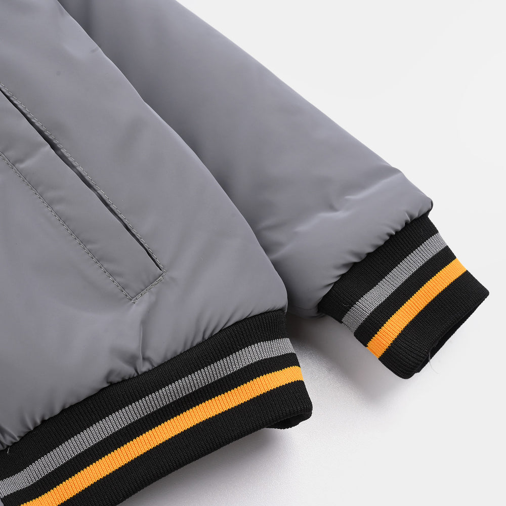 Boys Quilted Jacket F/S-GRAY