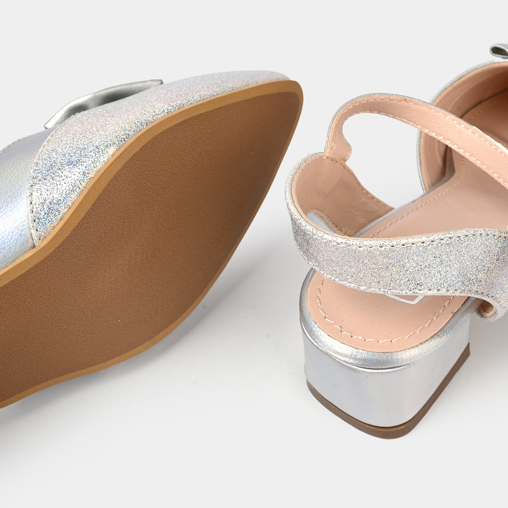 Girls Pumps Heels ZP-059-SILVER