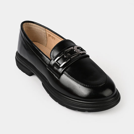 Girls Loafer ZP-071-BLACK