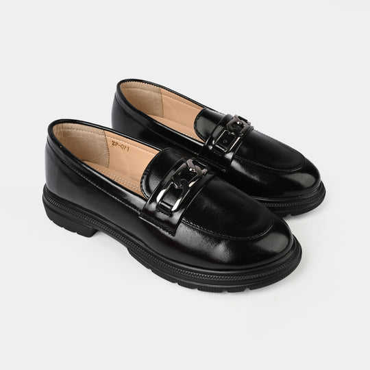 Girls Loafer ZP-071-BLACK