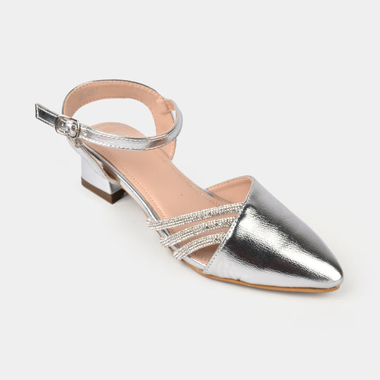 Girls Pumps Heels ZP-057-SILVER