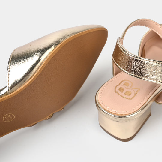 Girls Pumps Heels ZP-057-GOLDEN