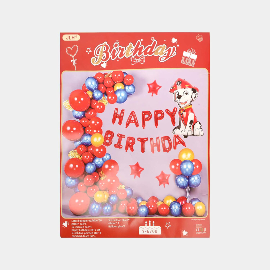 Character Theme Balloons HBD Party Decorations