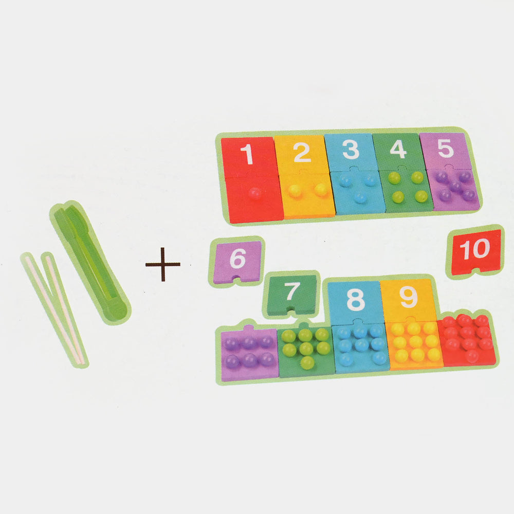 Puzzle Number Color Bead Sorting Game for kids