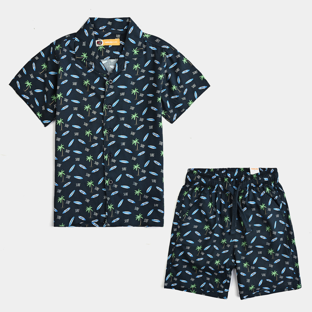 Boys Viscose Woven Suit Surf-NAVY