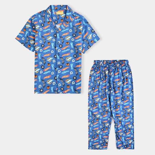 Boys Viscose Nightwear Hot Wheels-Multi