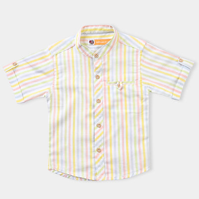 Boys Yarn Dyed Casual Shirt H/S-C.Stripe